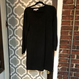 Black knit sweater dress
